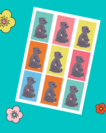 Kids Bear Gift Tags