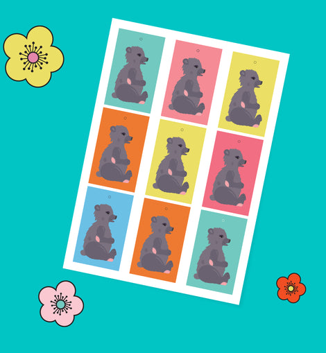 Kids Bear Gift Tags