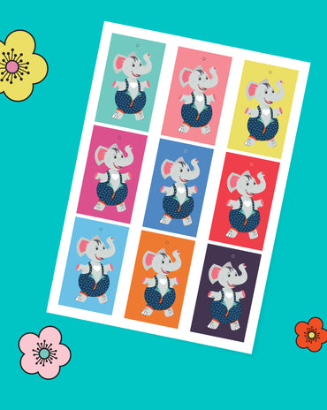 Kids Elephant Gift Tags