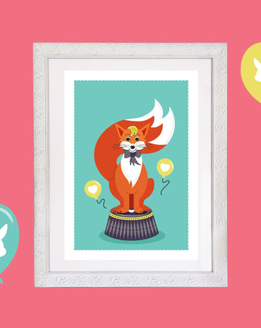 Kids Fox Room Print – 6 colourways (A4/A3)