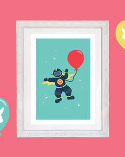 Kids Space Explorer Room Print – 6 colourways (A4/A3)