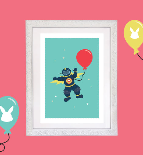 Kids Space Explorer Room Print – 6 colourways (A4/A3)
