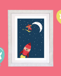 Kids Starry Night Room Print (A4/A3)