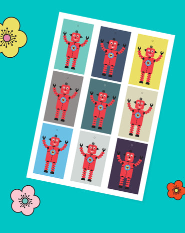 Kids Robot Gift Tags