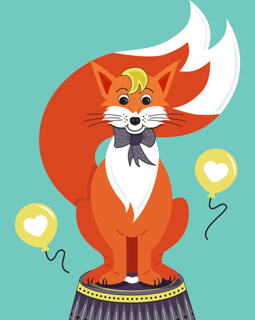 Kids Fox Room Print – 6 colourways (A4/A3)