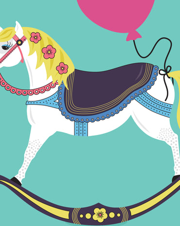 Kids Rocking Unicorn Birthday Invitation – 4 colourways