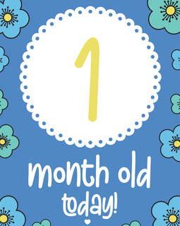 Milestone Cards – Flowers design (5 colourways)