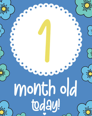 Milestone Cards – Flowers design (5 colourways)