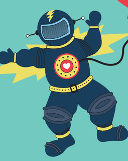 Kids Space Explorer Room Print – 6 colourways (A4/A3)
