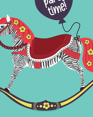 Kids Rocking Zebracorn Birthday Invitation – 4 colourways